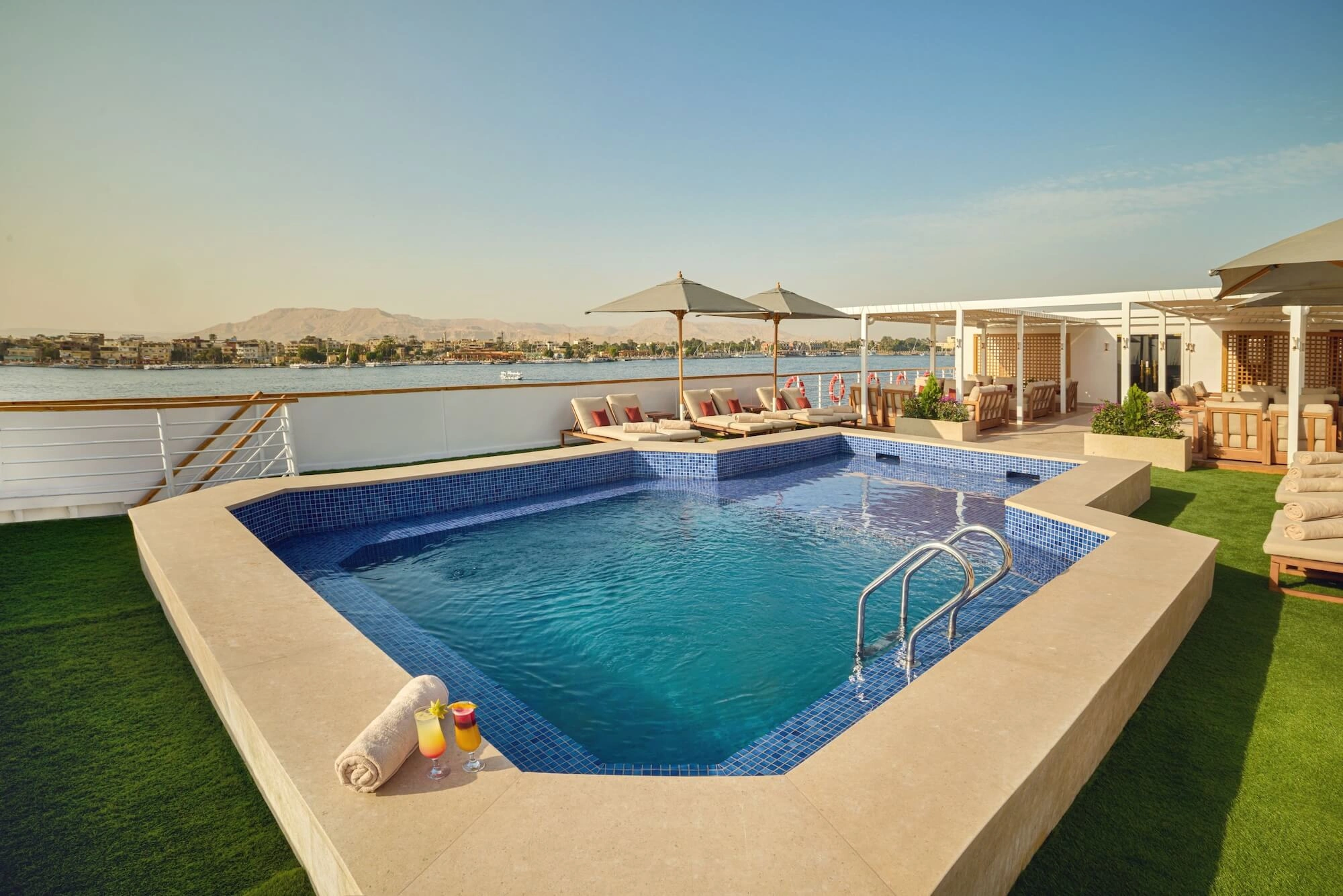 Sun deck of the M/S Royal Serenade Nile Cruise Nile cruise